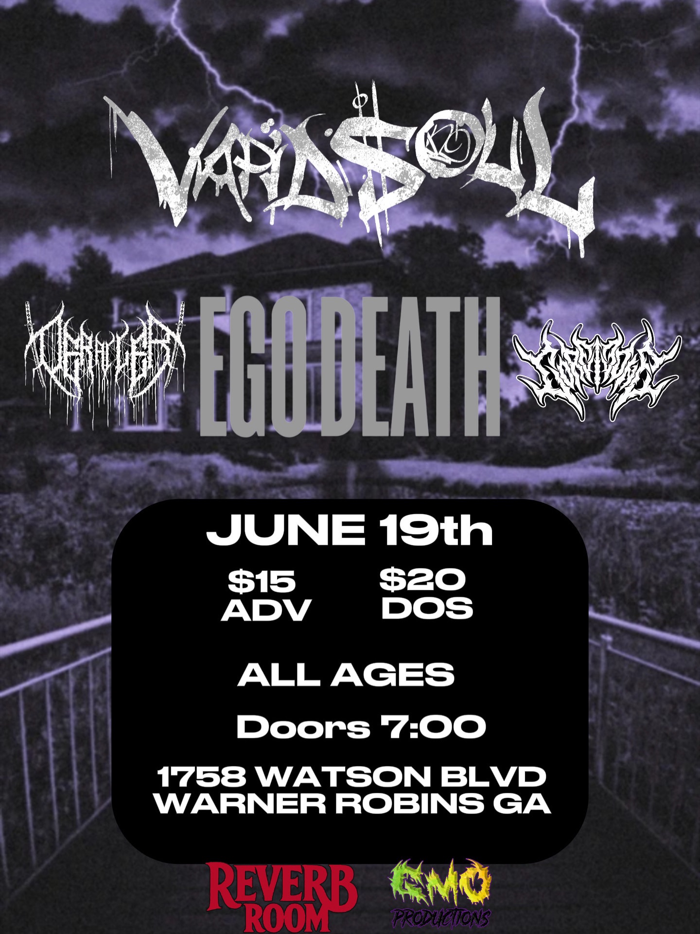 THE VAPID DEATH TOUR : Vapid Soul, and Ego Death event flyer