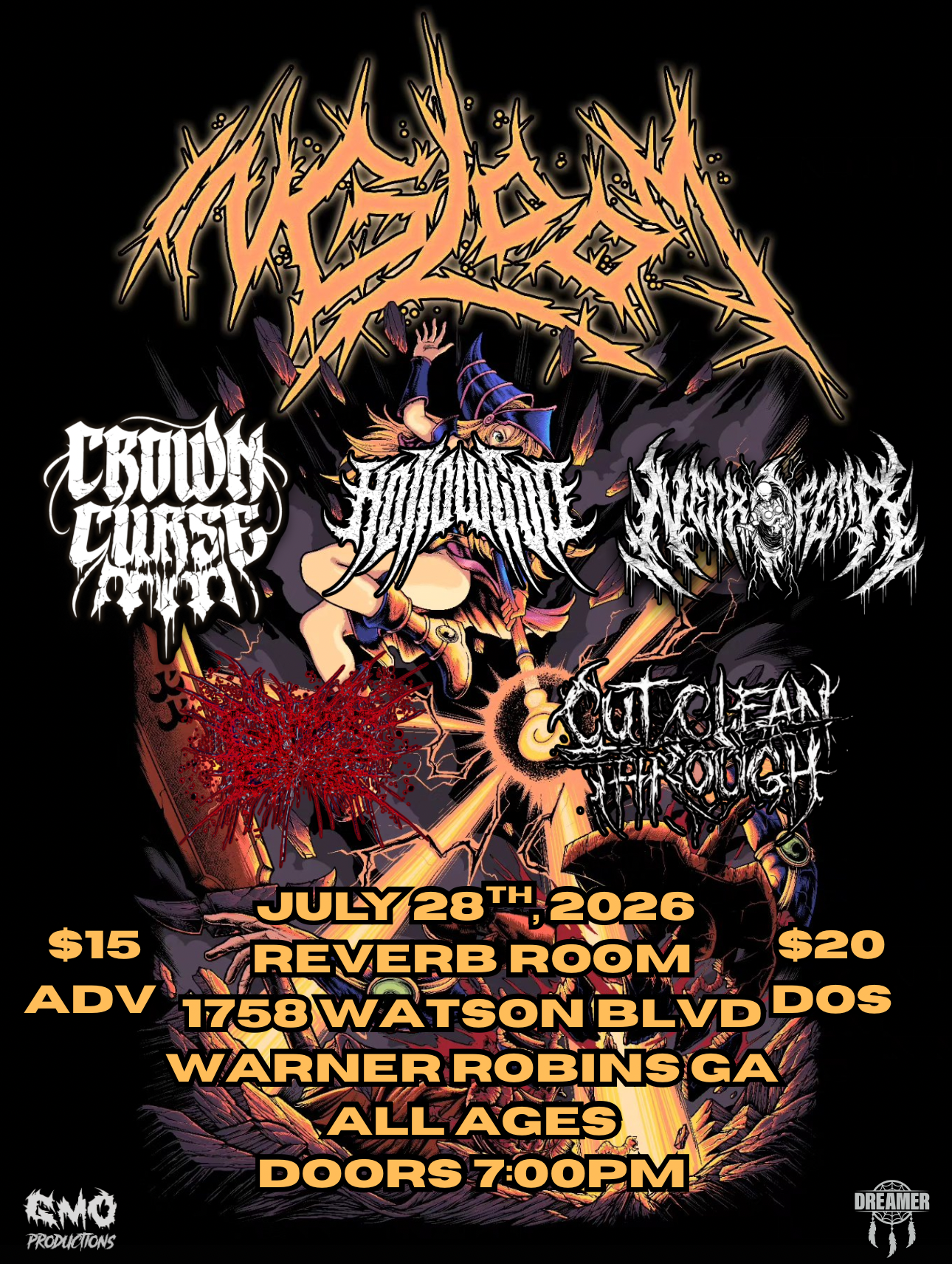 IN GLOOM event flyer